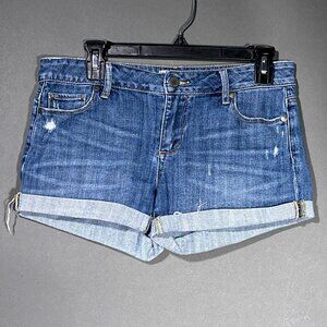 Paige Distressed Denim Shorts Cut‎ Offs Frayed Hem Size 25